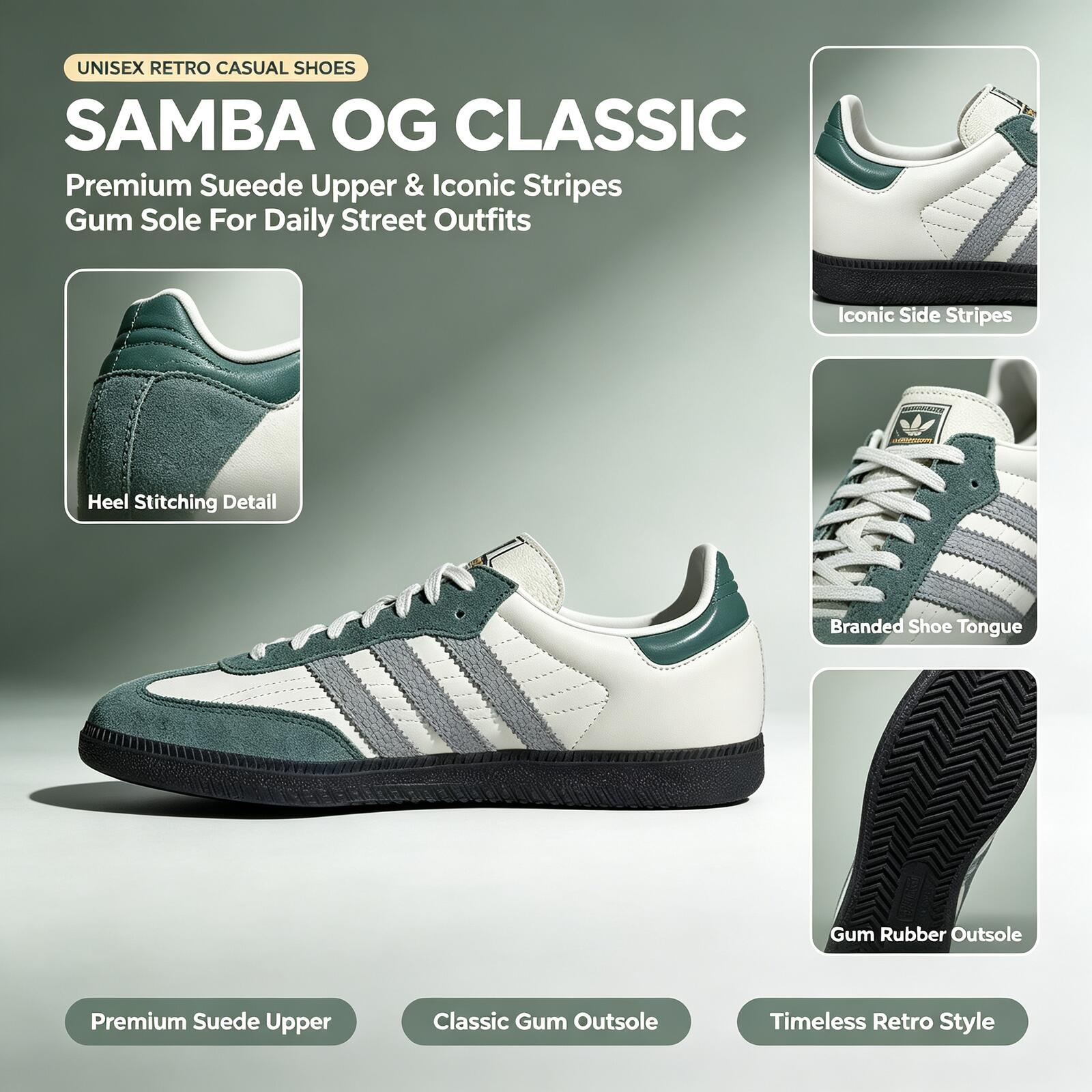 Adidas Shoes Samba - Official Adidas Genuine Samba JP9222 Leather