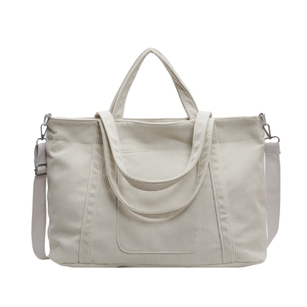 Casual Solid Color Corduroy Sh - Shopper Tote Canvas review and price