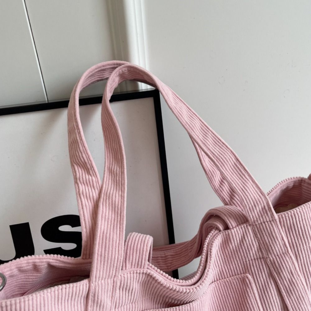 Casual Solid Color Corduroy Sh - Shopper Tote Canvas review and price