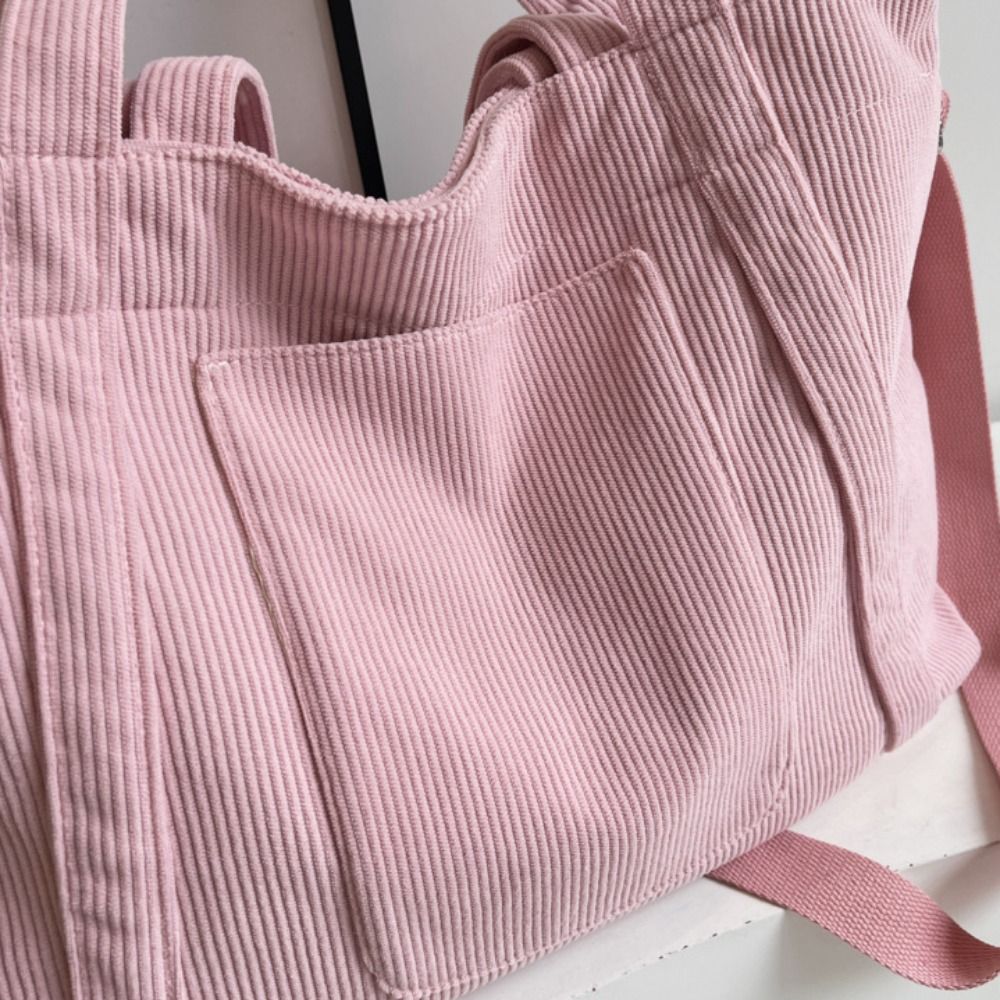Casual Solid Color Corduroy Sh - Shopper Tote Canvas review and price