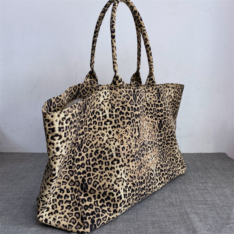 Unisex Leopard Print Embroider - Shopper Tote Canvas review and price