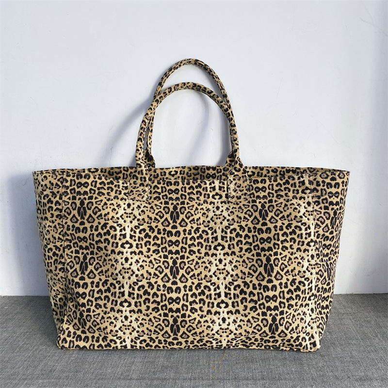 Unisex Leopard Print Embroider - Shopper Tote Canvas review and price