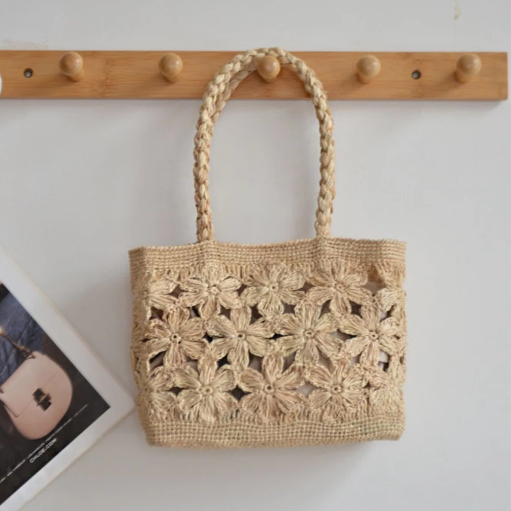 Bohemian Flower Straw Bag Tote - Women Bags Handmade review and price