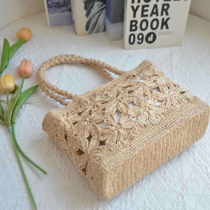 Bohemian Flower Straw Bag Tote - Women Bags Handmade review and price