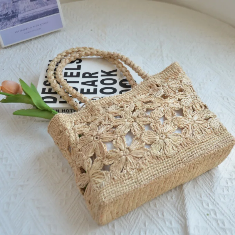 Bohemian Flower Straw Bag Tote - Women Bags Handmade review and price