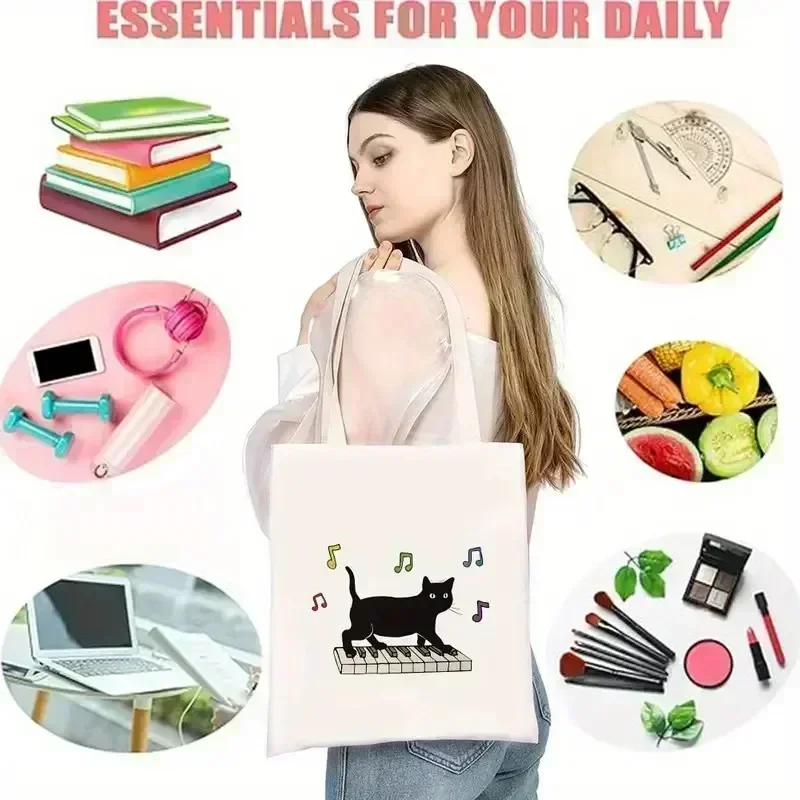 Watercolor Black Cat with Pink - Shopper Tote Canvas review and price