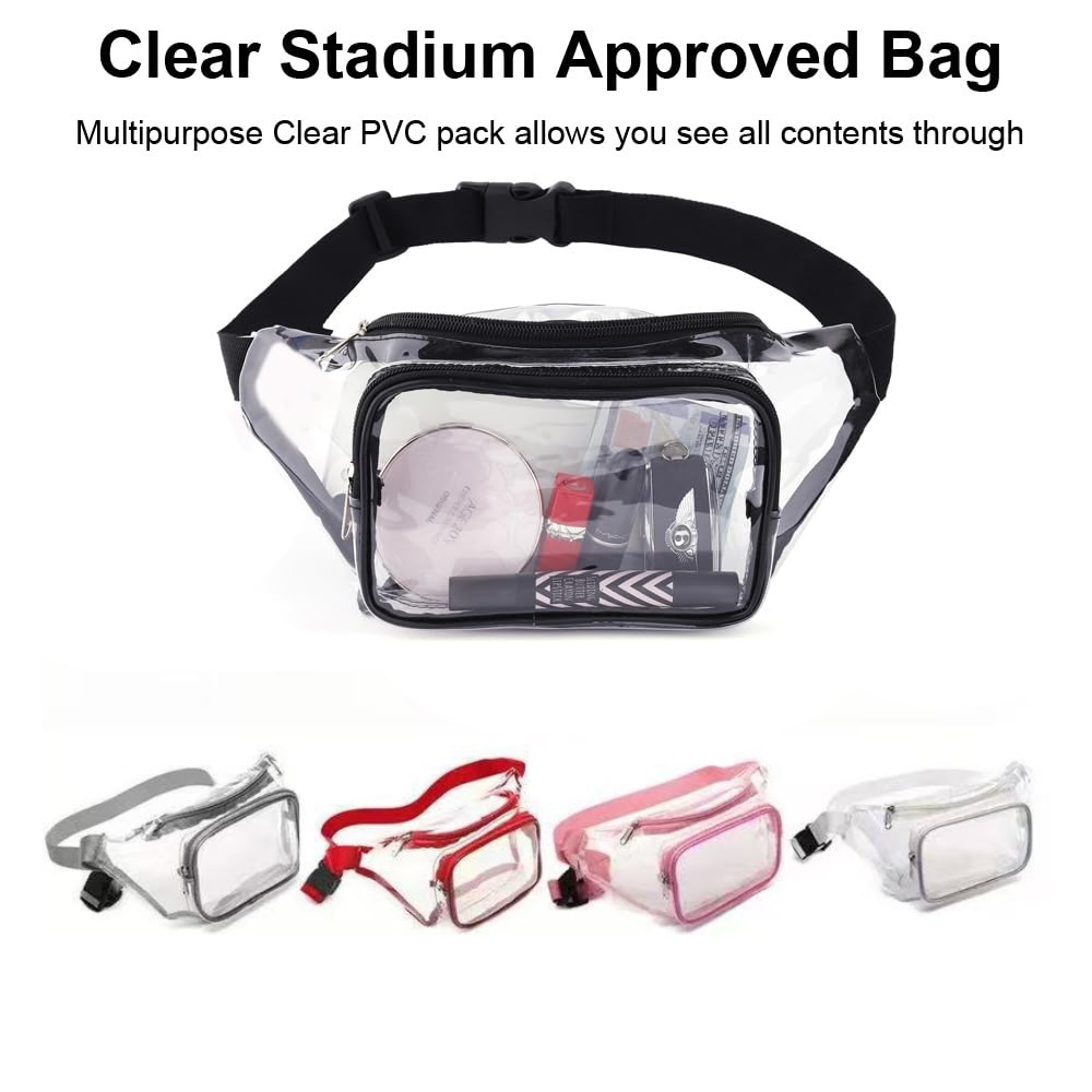 Clear Fanny Pack Transparent P - Women Bags Waterproof review and price