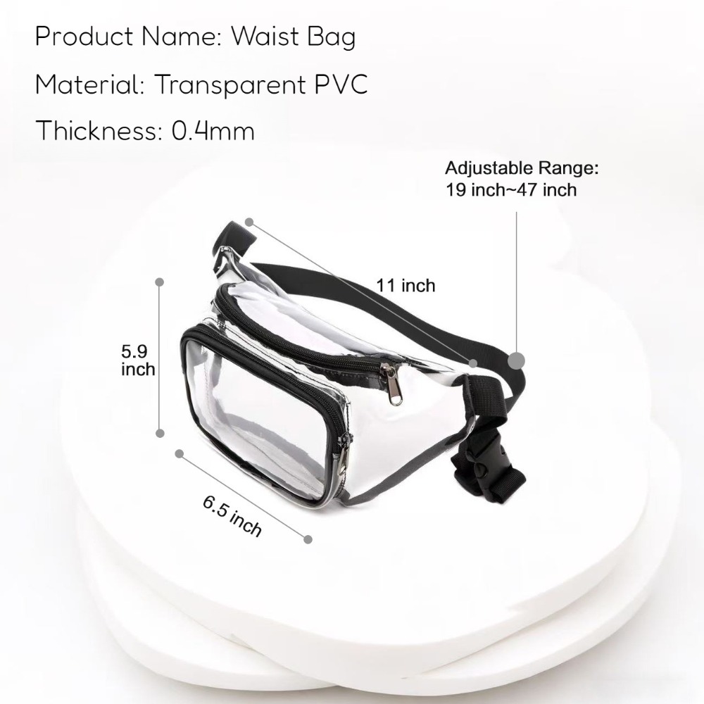 Clear Fanny Pack Transparent P - Women Bags Waterproof review and price