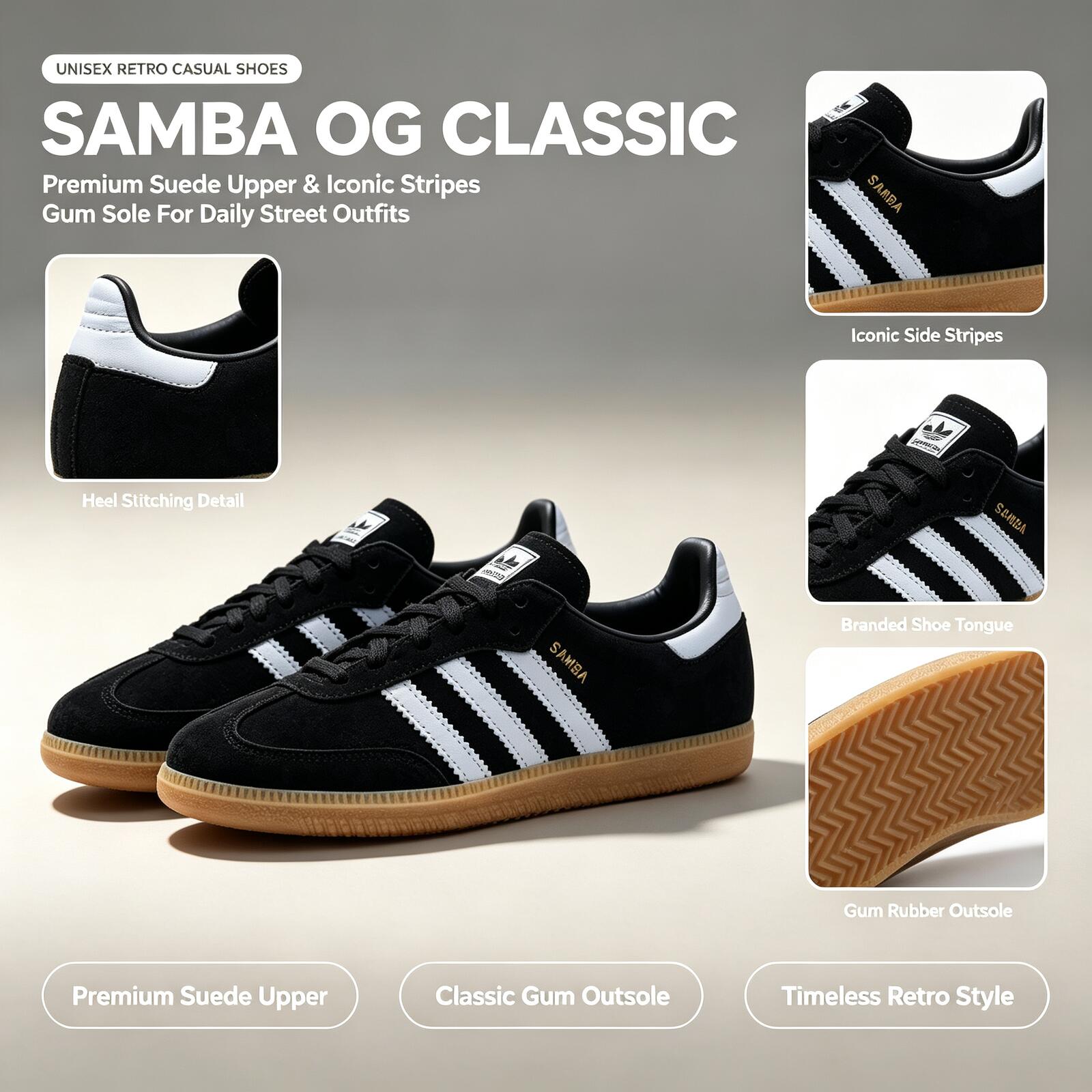 Official Adidas Genuine SAMBA  - Adidas Shoes Samba review and price