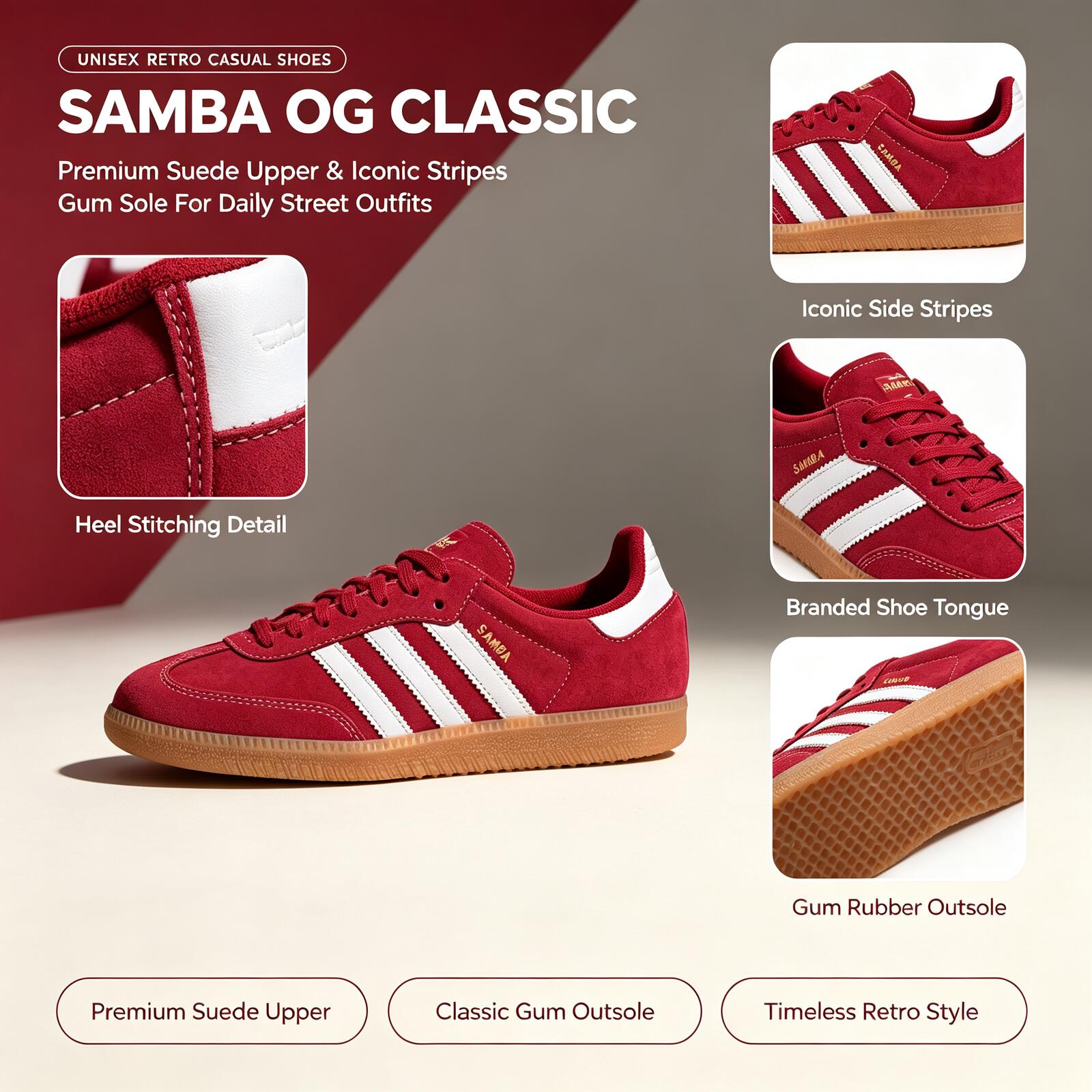 Official Adidas Genuine SAMBA  - Adidas Shoes Samba review and price