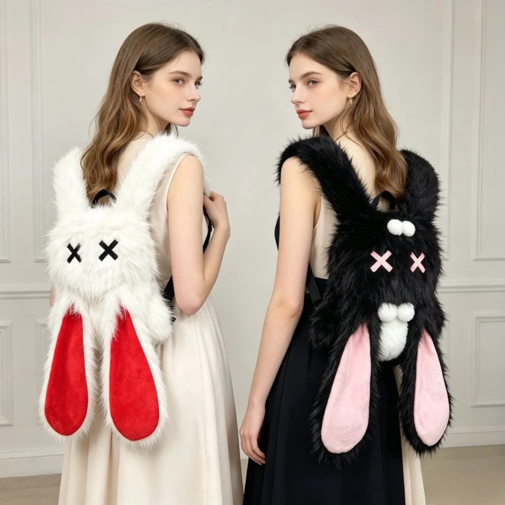 Y2K Punk Plush Bunny Backpack  - Women X Bags review and price