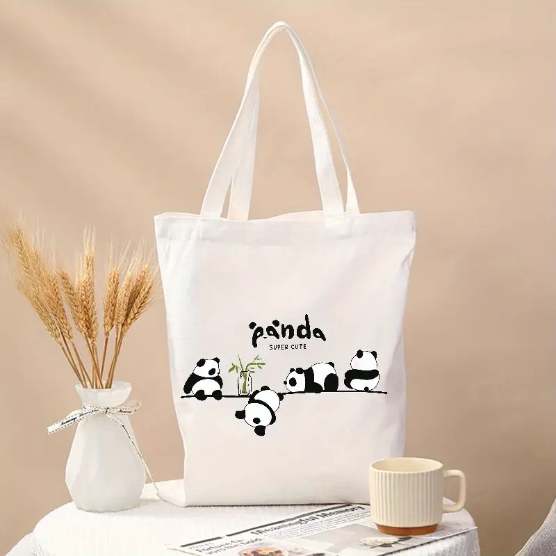 Cute Panda Print Canvas Tote B - Shopper Tote Canvas review and price