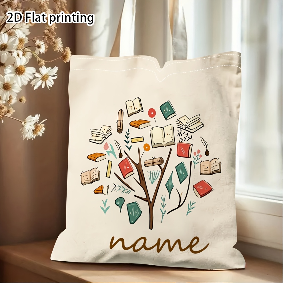 Personalized Book Theme Tote B - Women Bags Name review and price